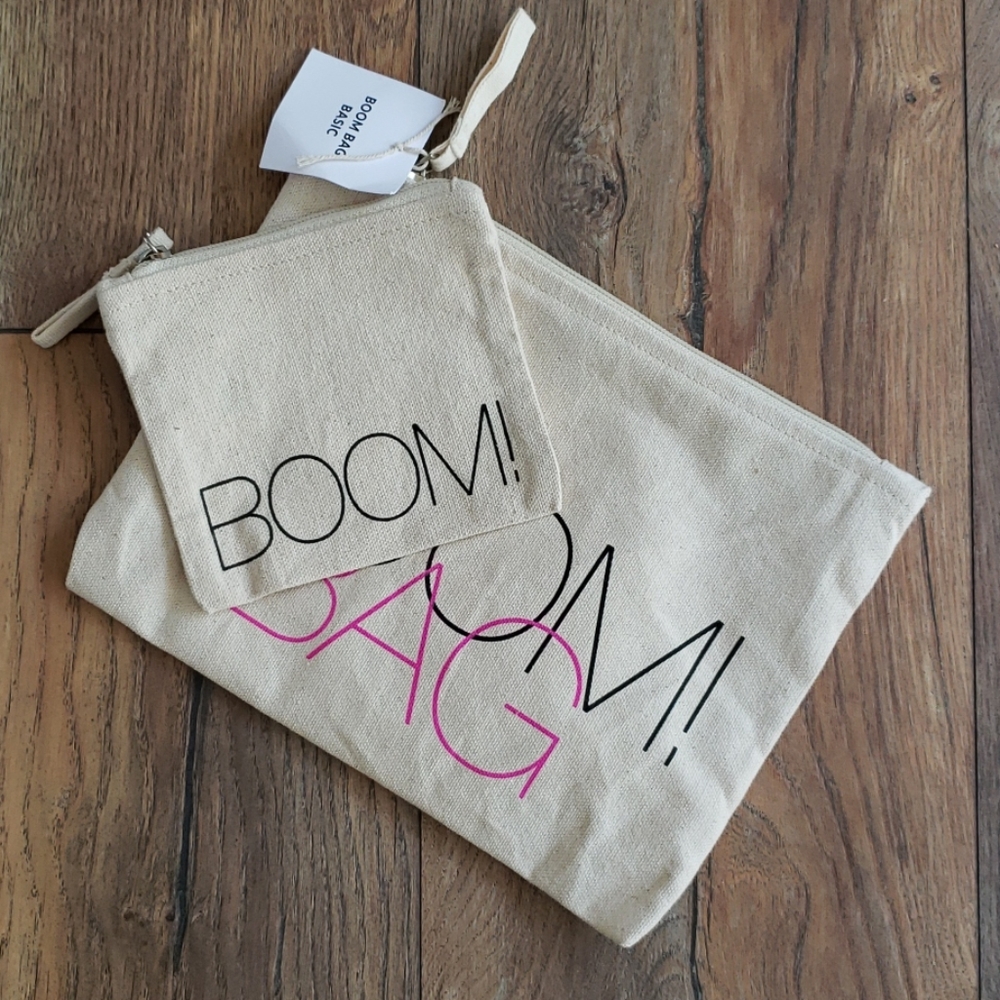 Canvas makeup bag duo